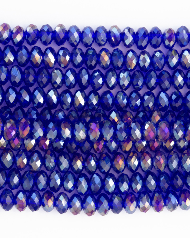 Mavi 6mm Kristal Boncuklar Krs0175