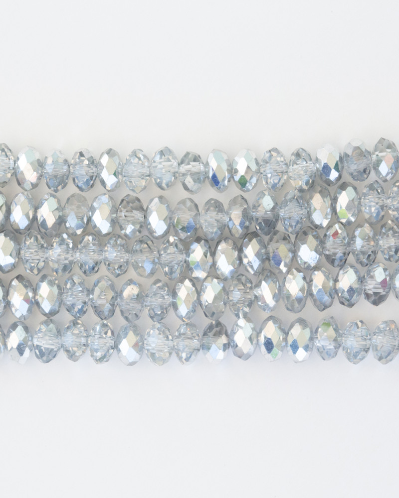 Şeffaf Gri 6mm Kristal Boncuklar Krs0176