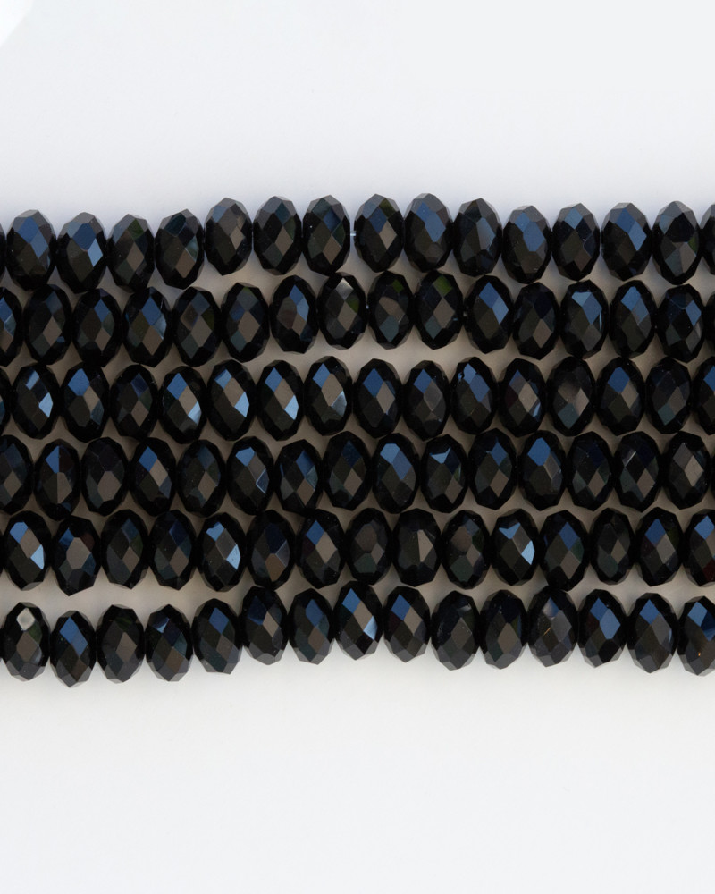 Siyah 6mm Kristal Boncuklar Krs0180