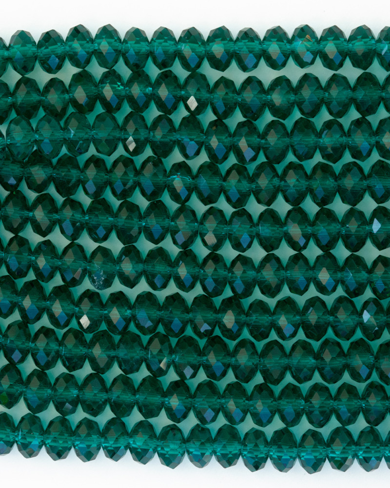 Şeffaf Koyu Yeşil 6mm Kristal Boncuklar Krs0182