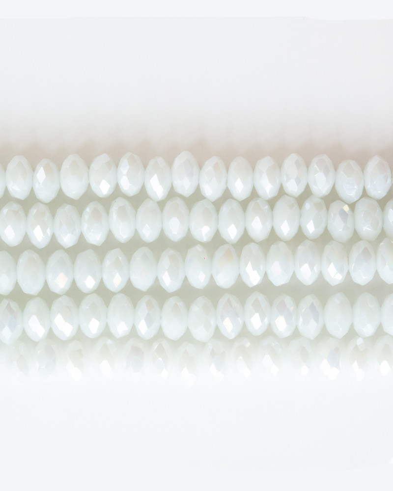 Beyaz 6mm Kristal Boncuklar Krs0192