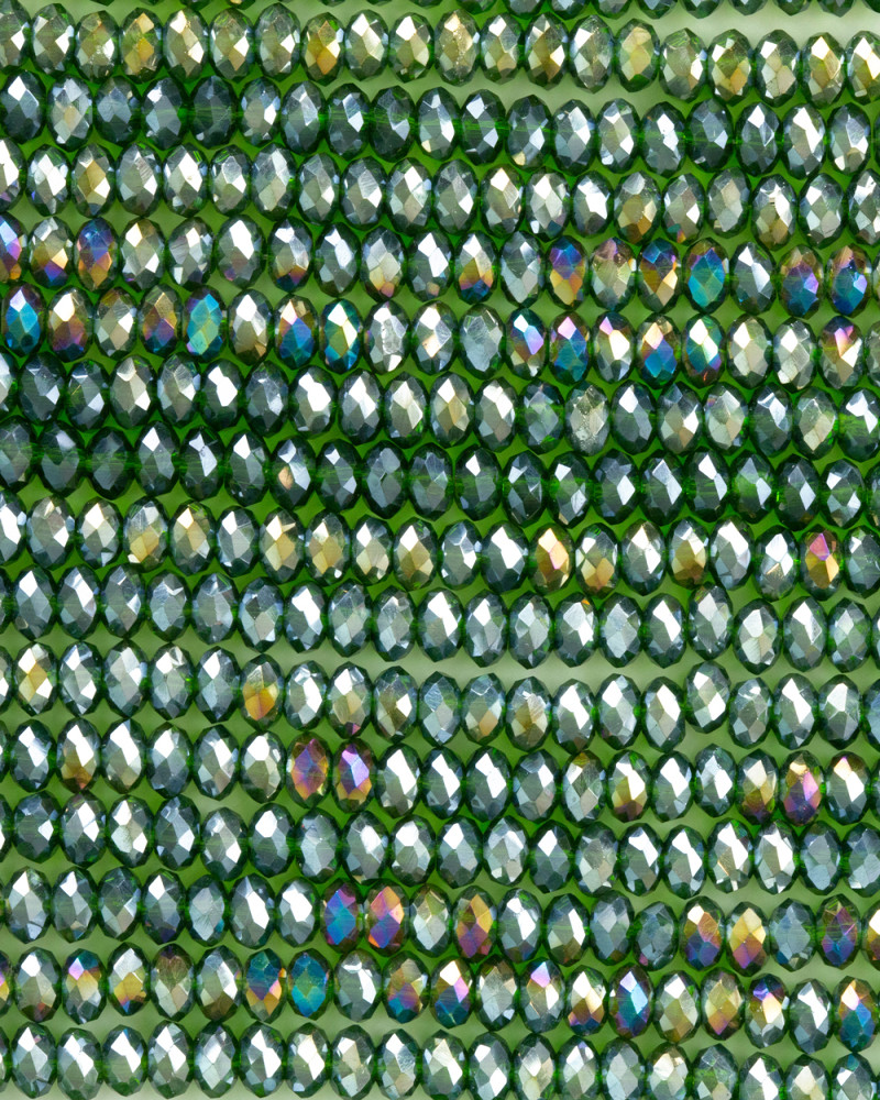 Koyu Yeşil 4mm Kristal Boncuklar Krs0111