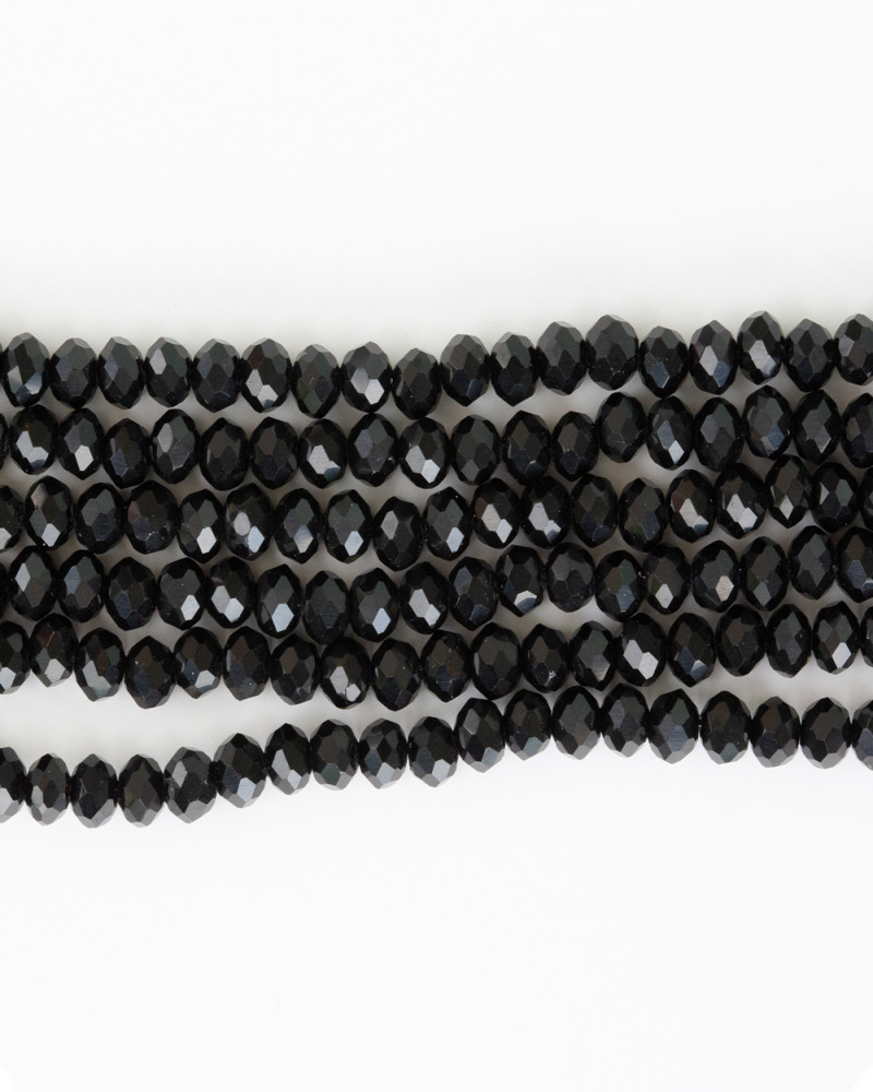 Siyah 4mm Kristal Boncuklar Krs0113