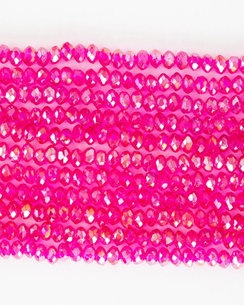 Alaca Pembe 4mm Kristal Boncuklar Krs0122