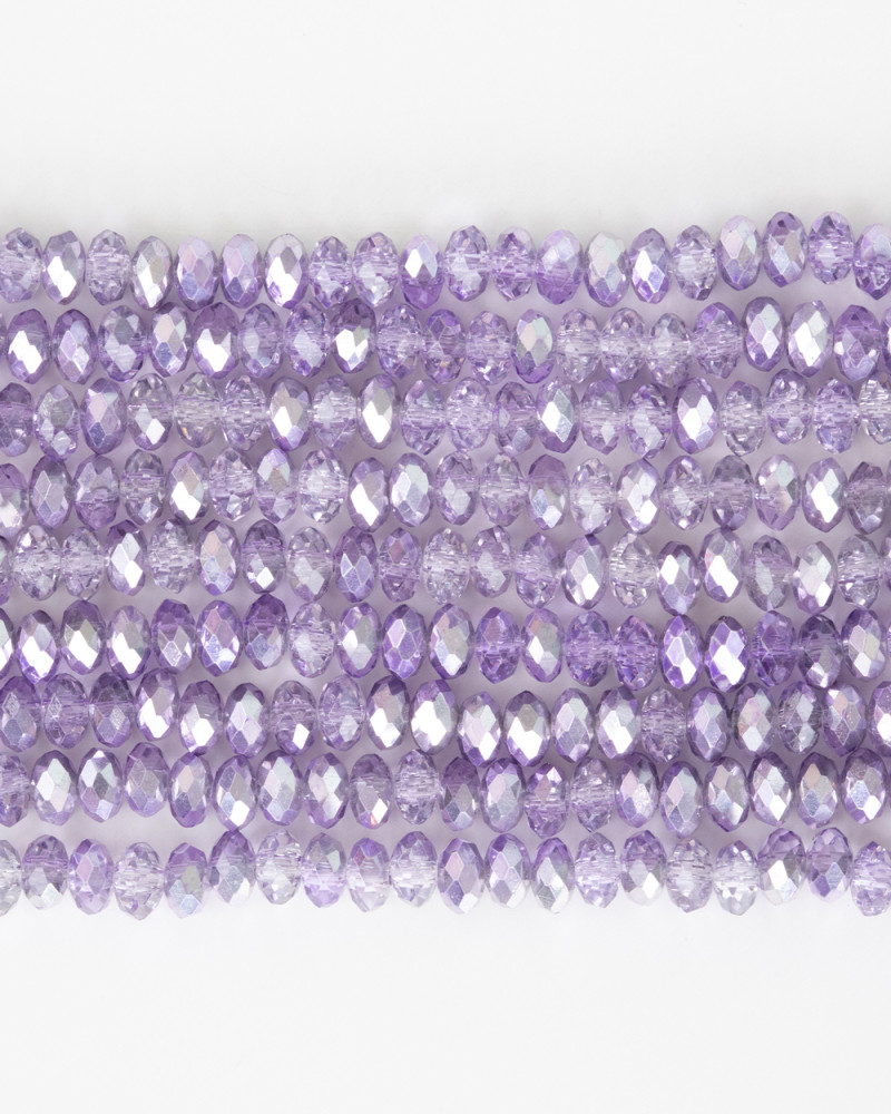 Alaca Mor 4mm Kristal Boncuklar Krs0124