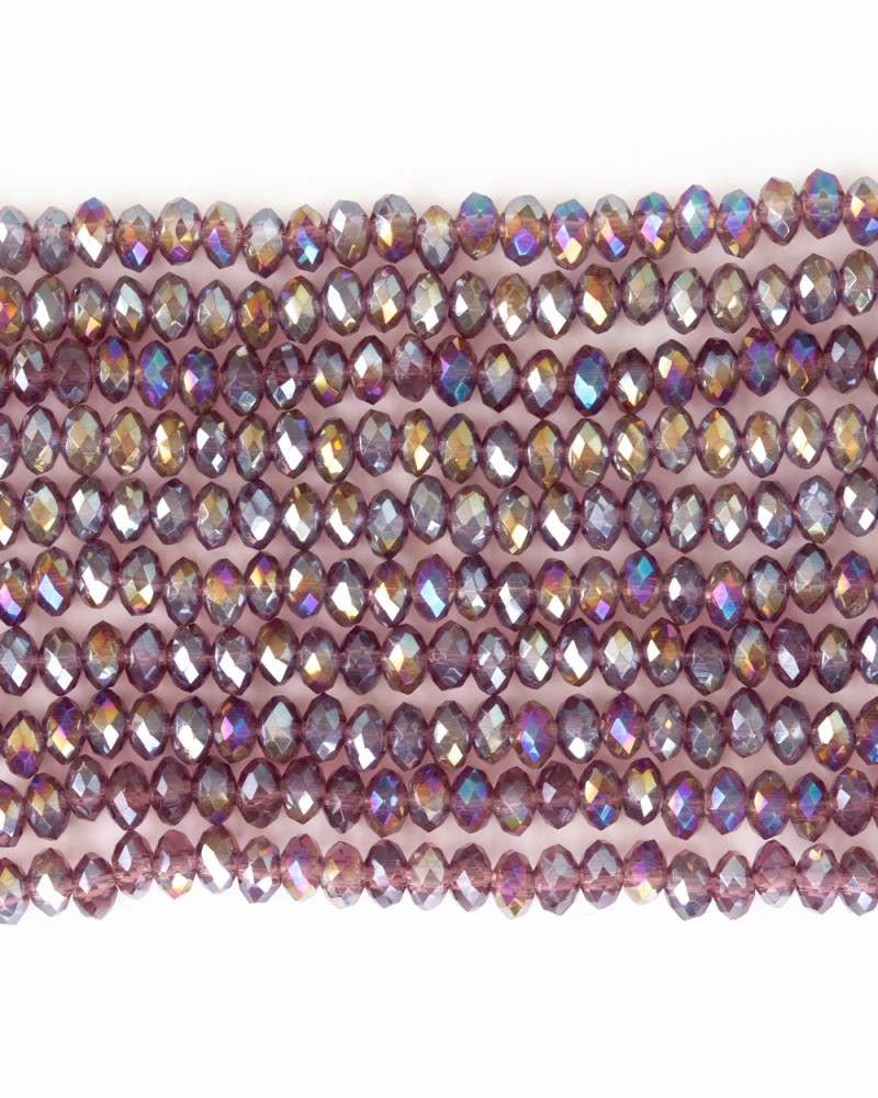 Mor 4mm Kristal Boncuklar Krs0129