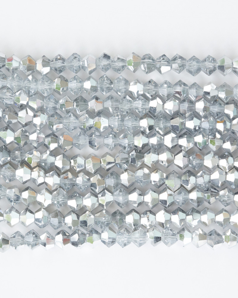 Şeffaf Gri 4mm Pramit Kristal Boncuklar Krs0070