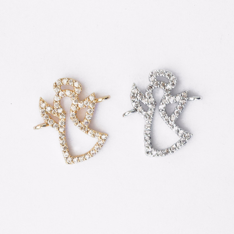 Taşlı Melek Figür Kolye Ucu