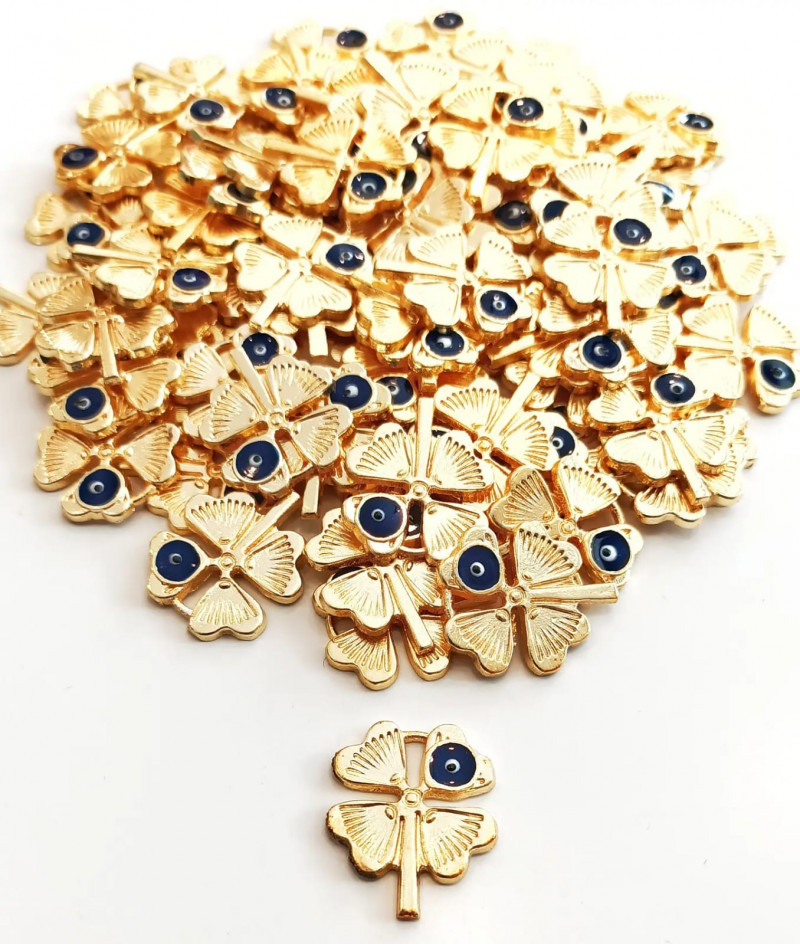  Nazar Boncuklu Yonca Kolye Ucu