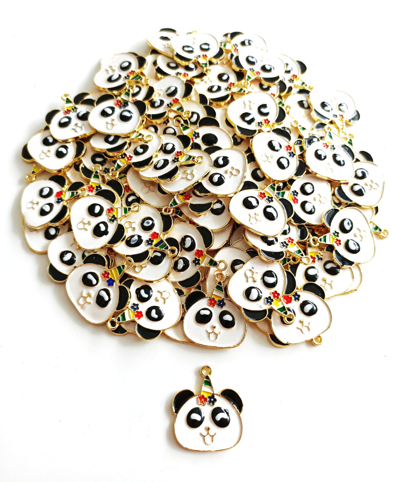 Gold Mineli Panda Takı Ucu