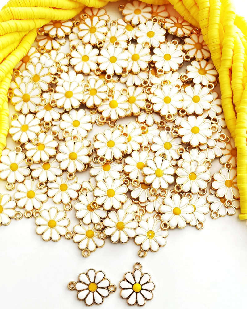  Mineli Papatya Kolye-Bileklik Ucu(Tek-Çift Kulplu)